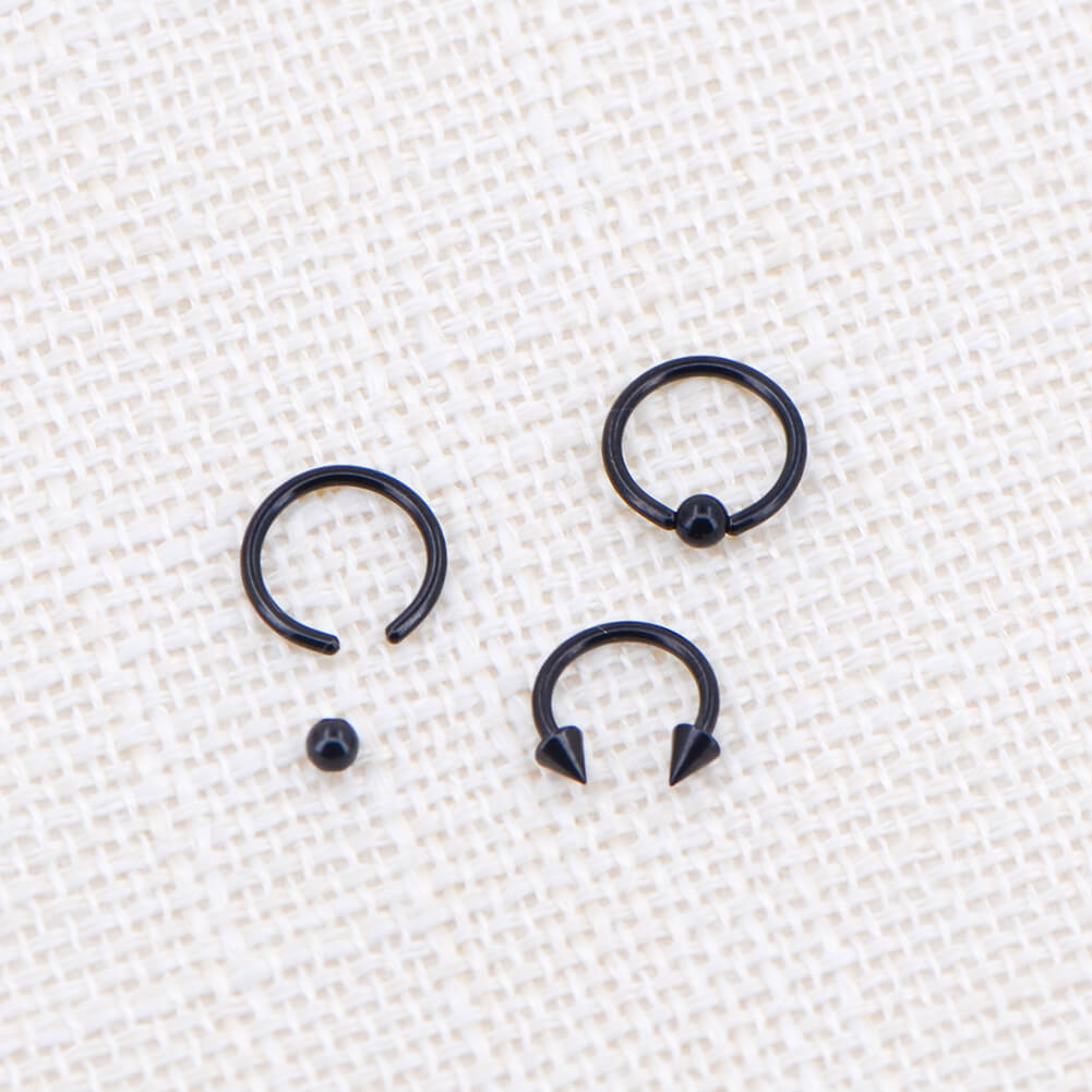 spike black septum ring