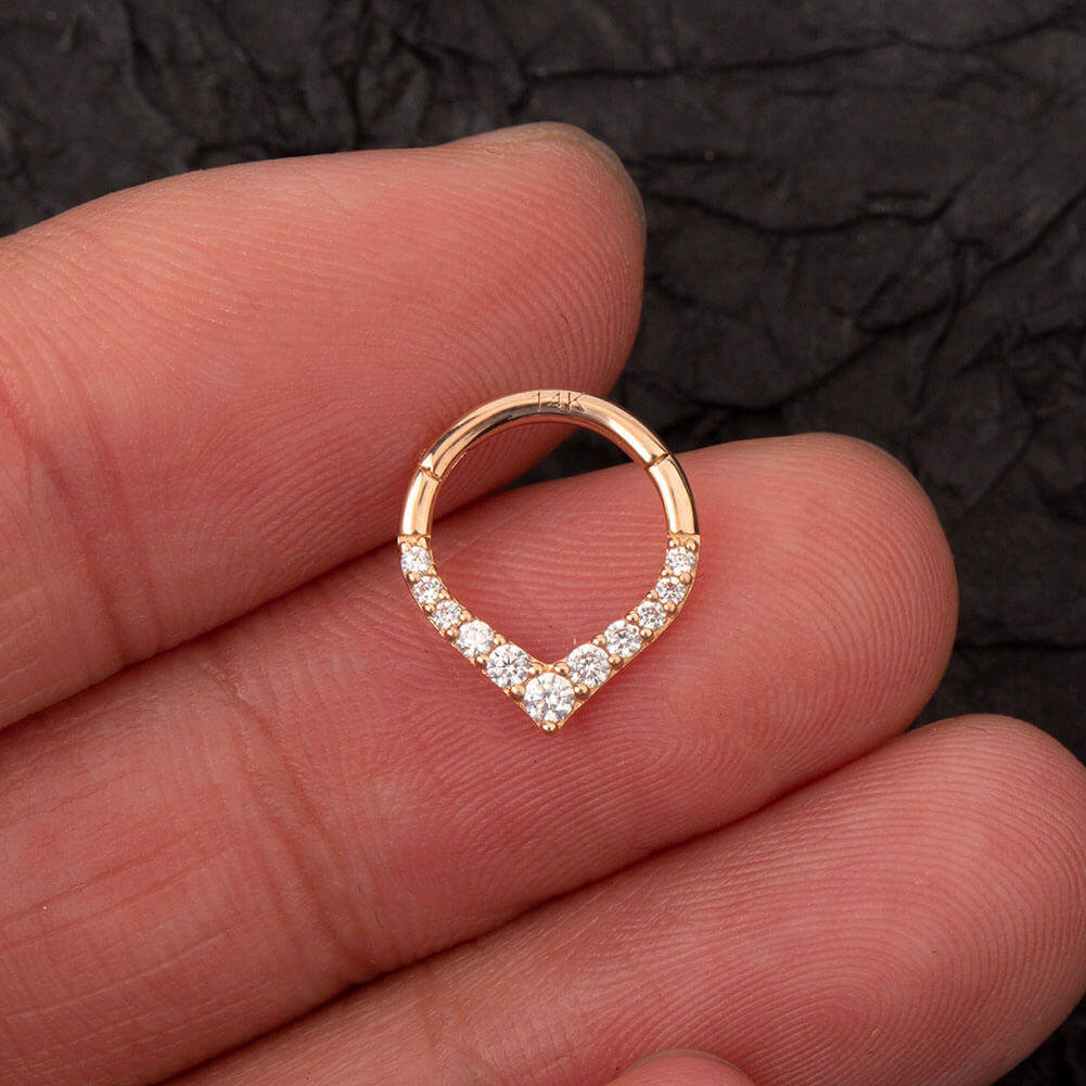 v shape septum ring