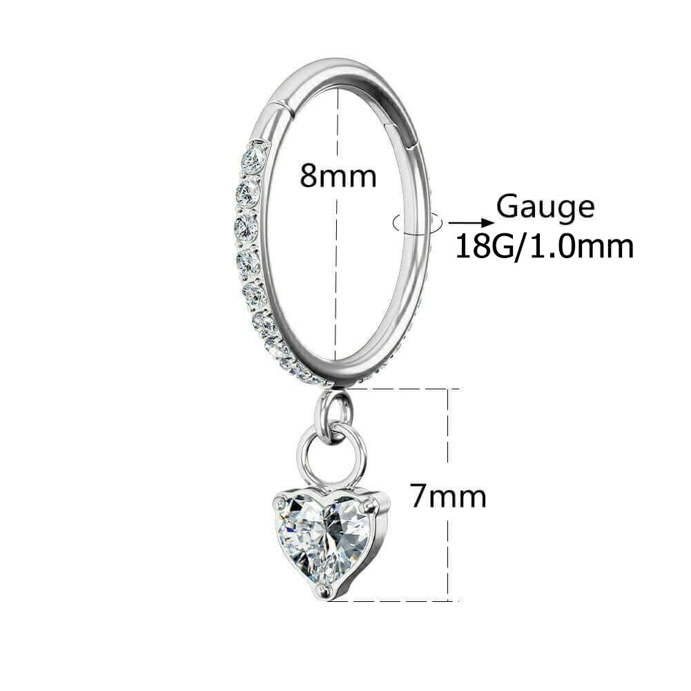 18g dangle hoop nose ring