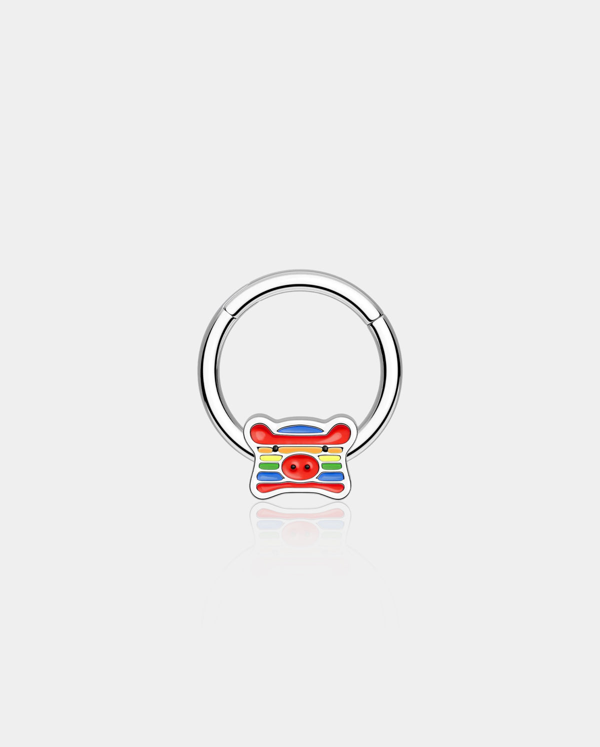oufer rainbow pig septum ring 