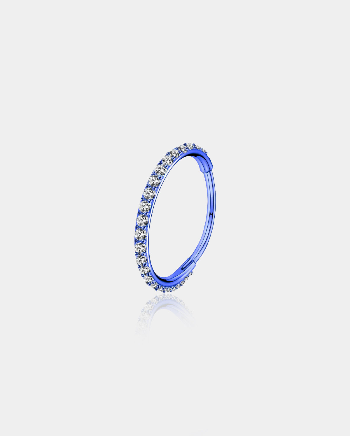 Anillo de nariz 20G con bisagras segmento CZ anillo de aro
