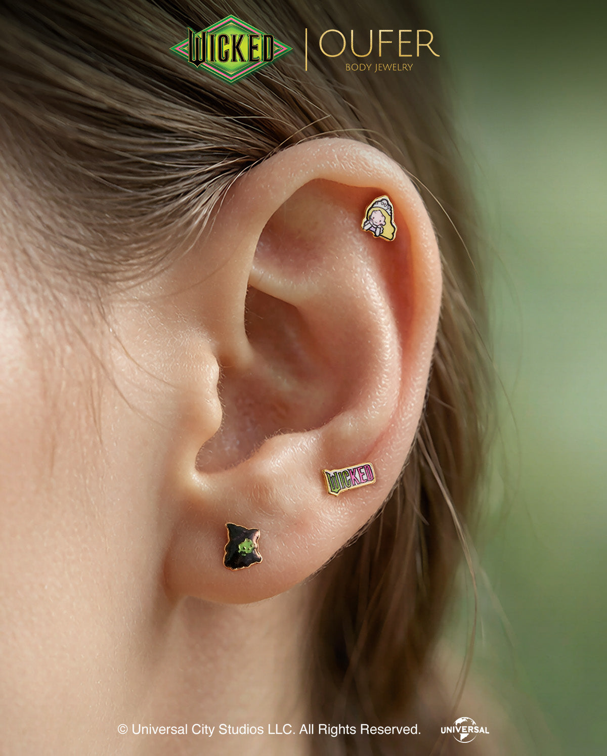 WICKED × OUFER 3PCS Internally Threaded Helix Stud Set