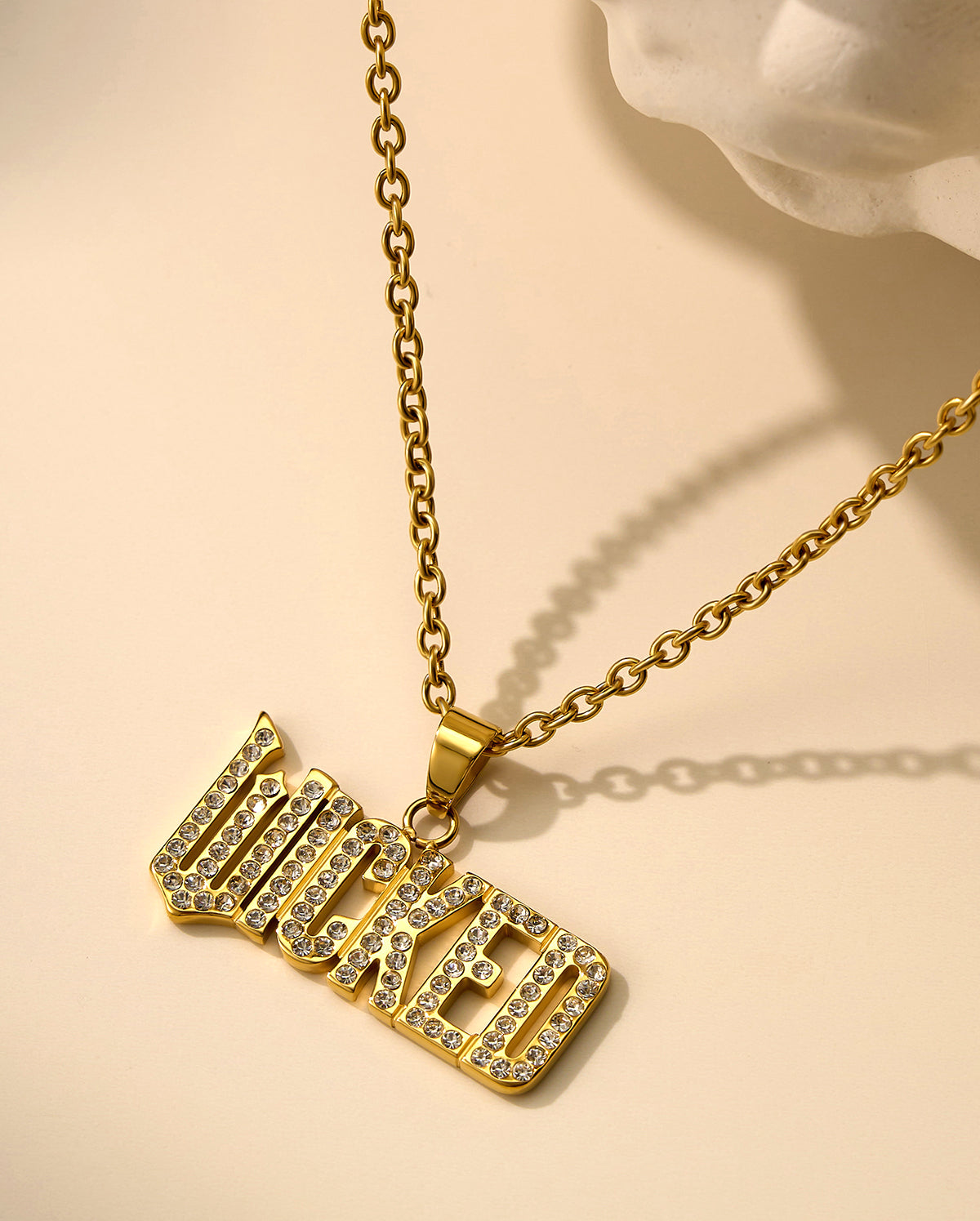 WICKED X OUFER "WICKED" Letter CZ Necklace