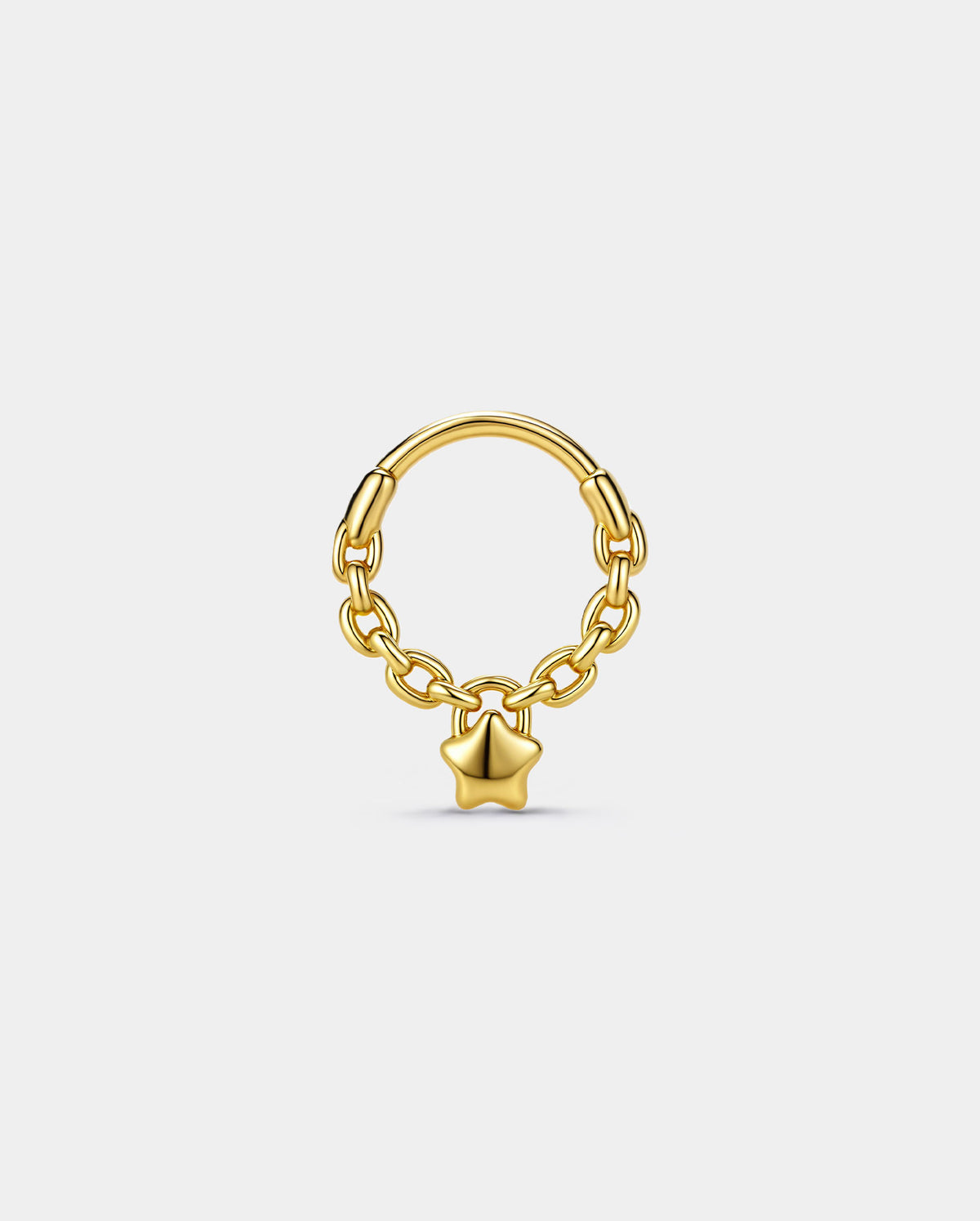 gold star lock septum ring