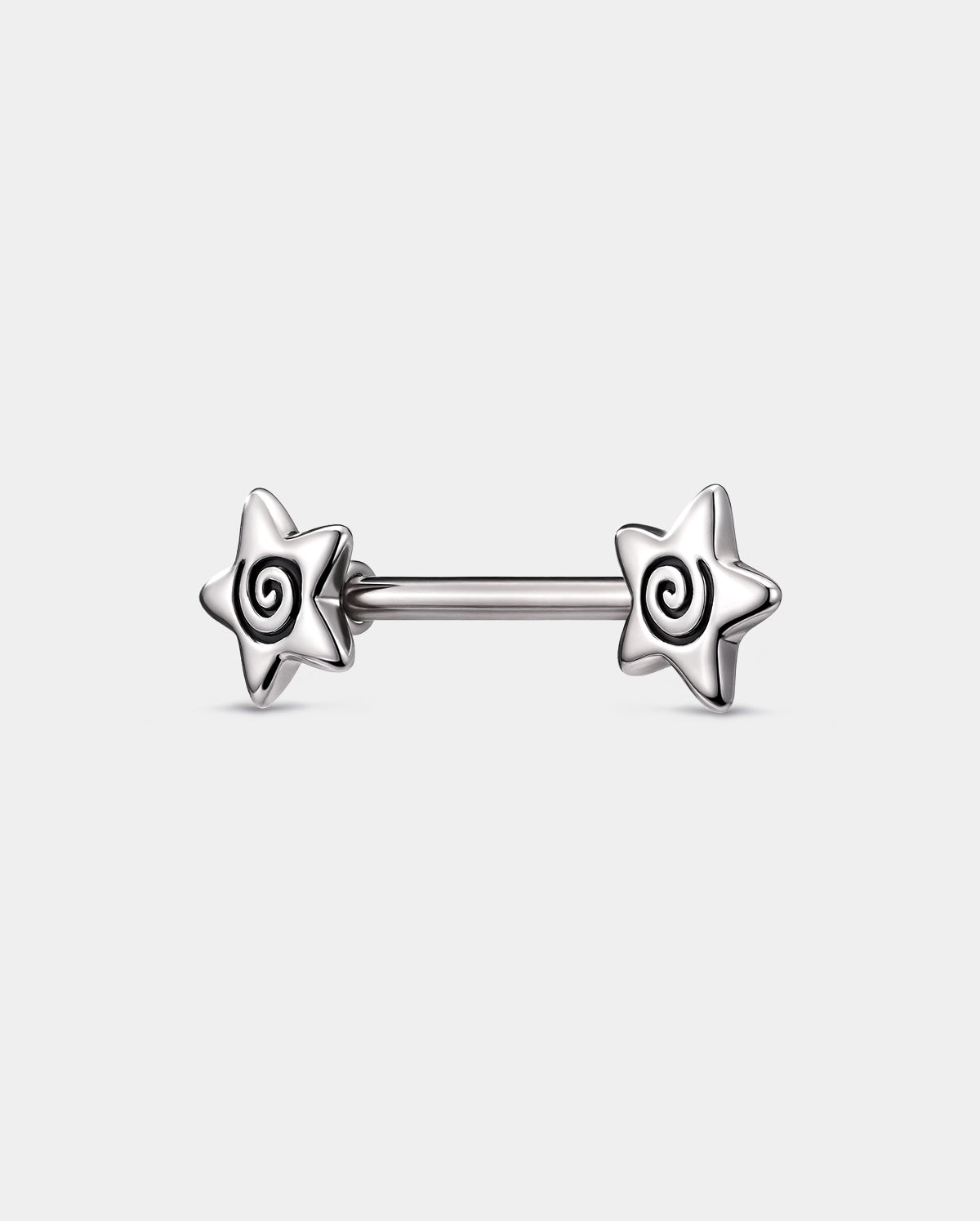 2PCS Spiral Star Nipple Barbells