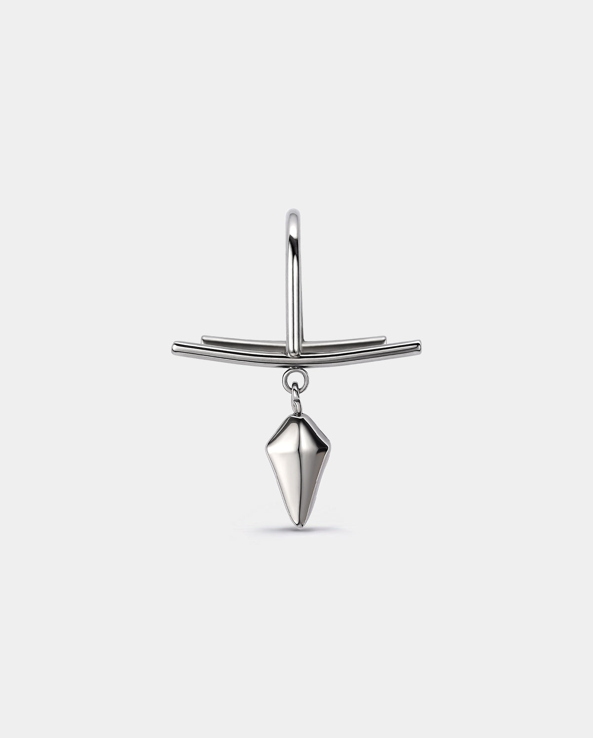 dangle spike lip ring 
