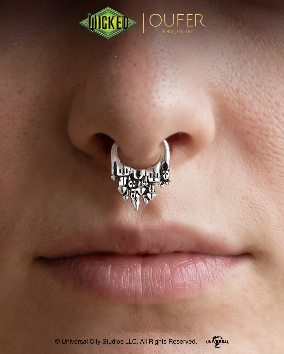 emerald septum piercing