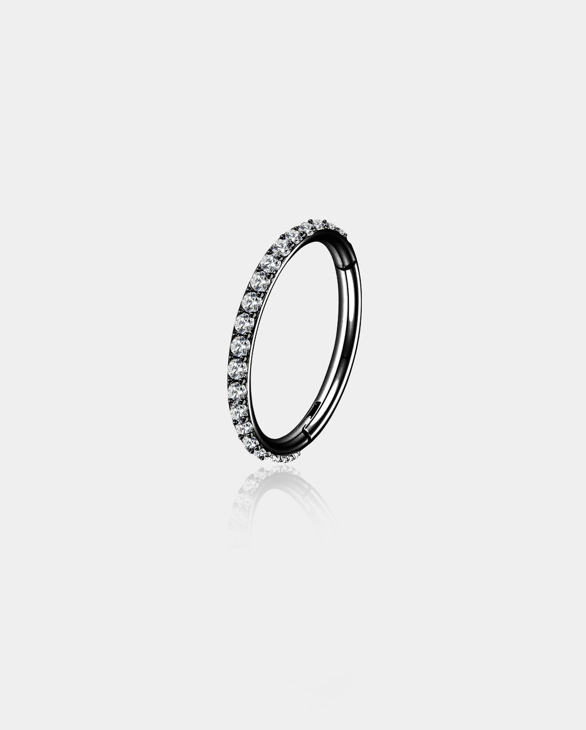 Anillo de nariz 20G con bisagras segmento CZ anillo de aro