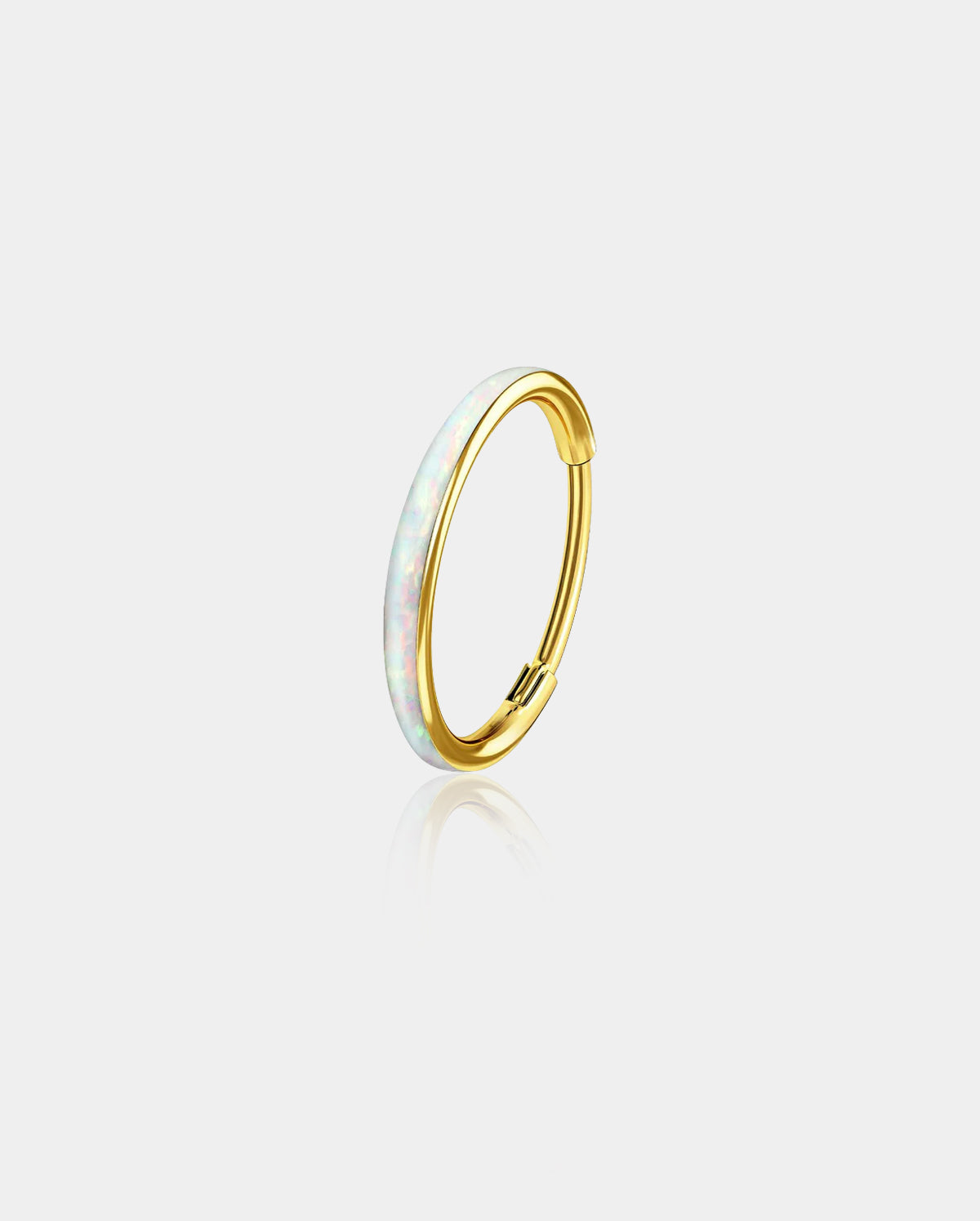 Synthetic Opal Hinged Segment Nose Ring