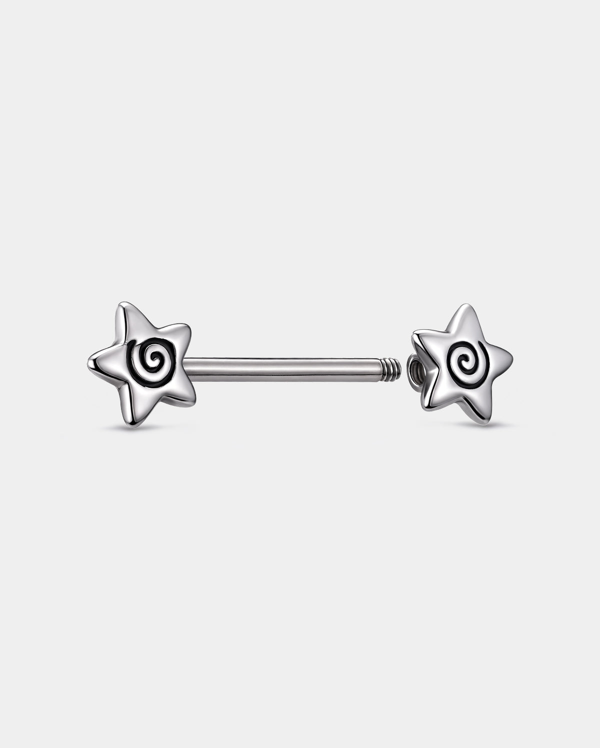 2PCS Spiral Star Nipple Barbells