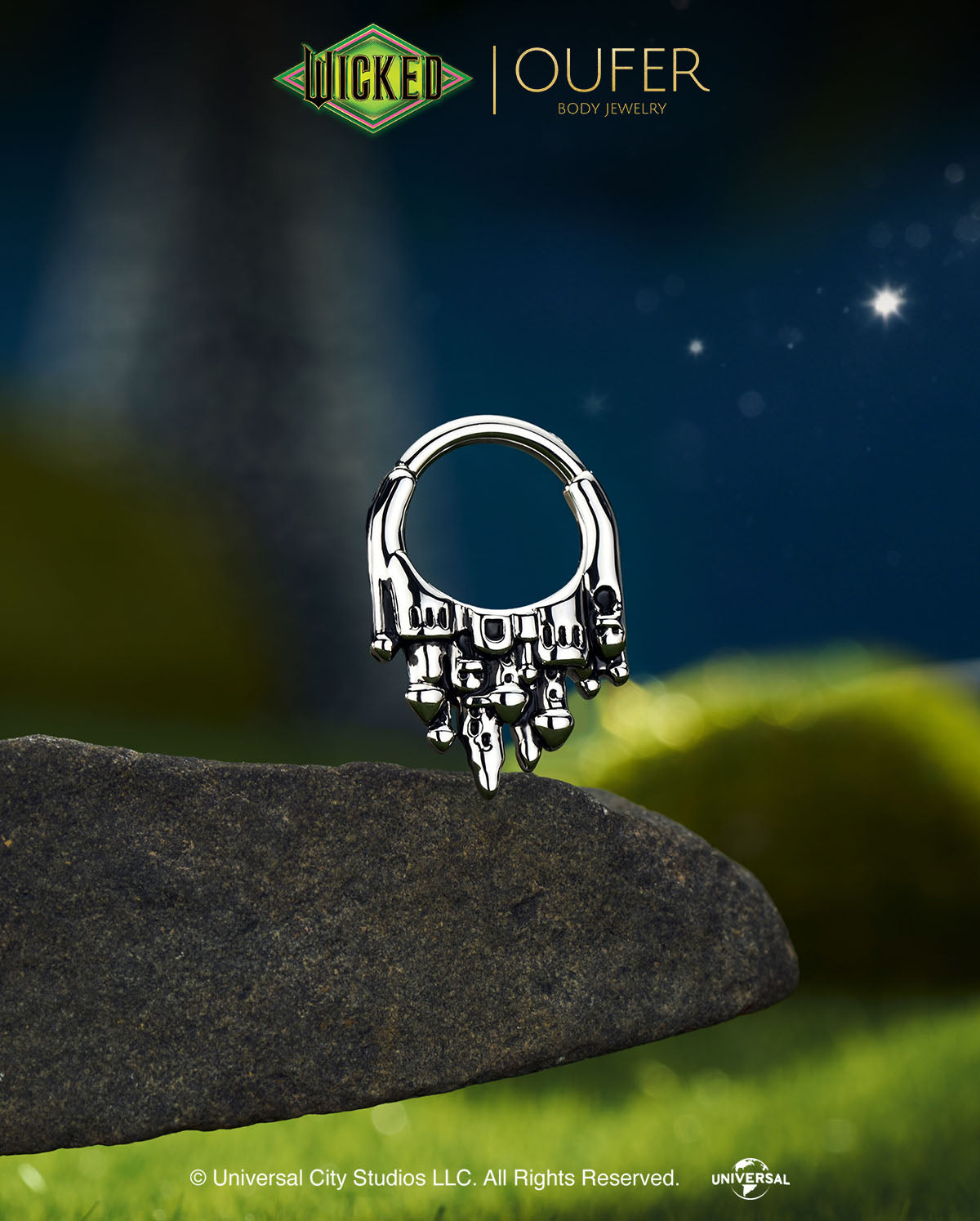 wicked emerald septum ring 