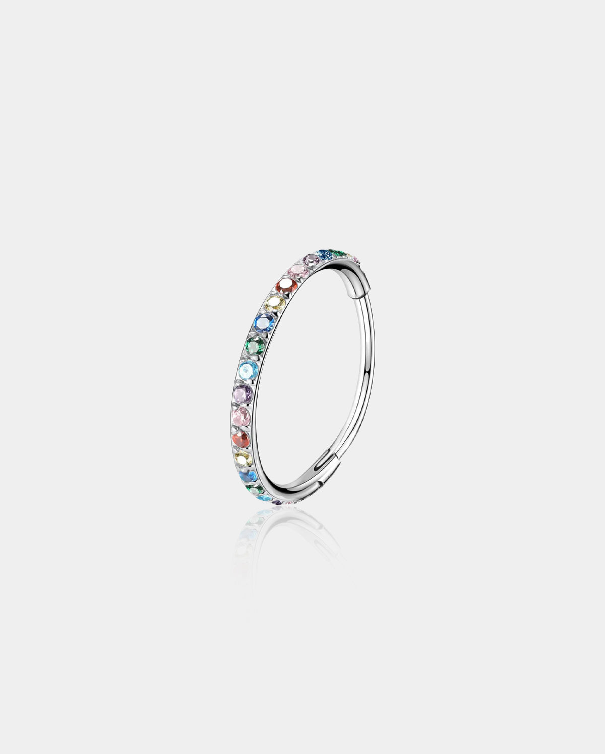 20G CZ Hinged Segment Nose Ring