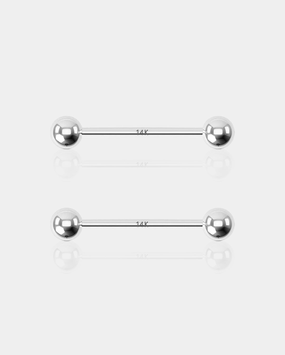 white gold nipple rings