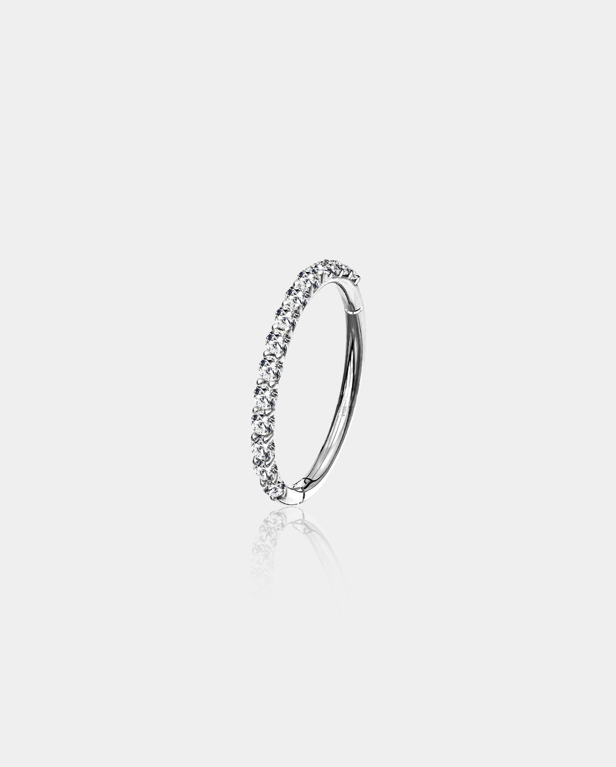 white gold cartilage earrings - OUFER BODY JEWELRY