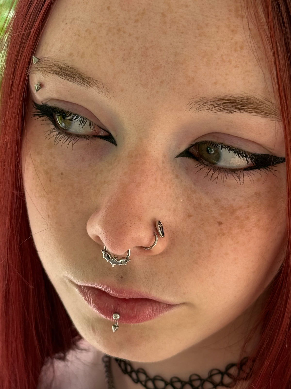 3PCS Bat Moth Coffin Nose Stud Set
