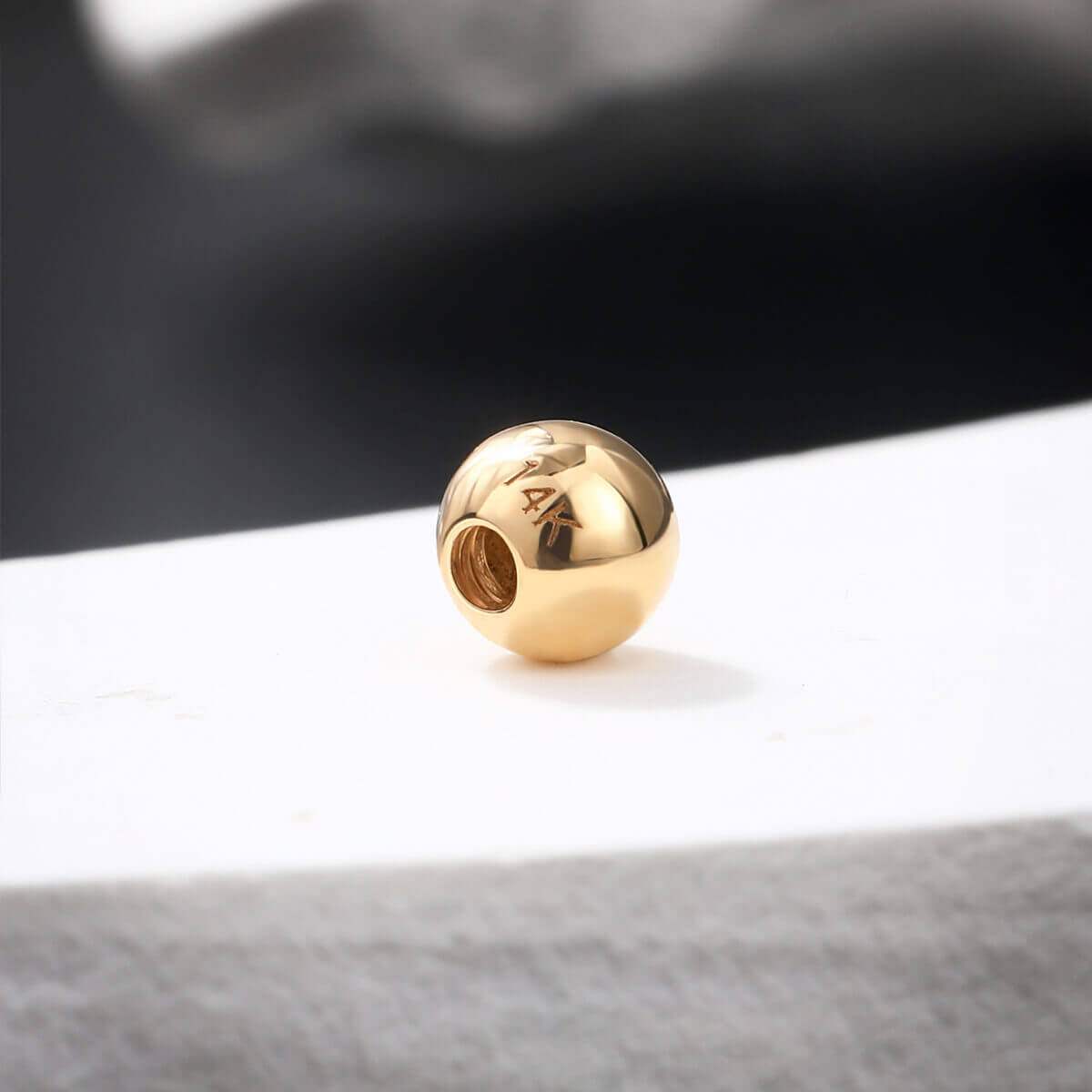 14K Gold CZ Belly Ring Repalcement Ball