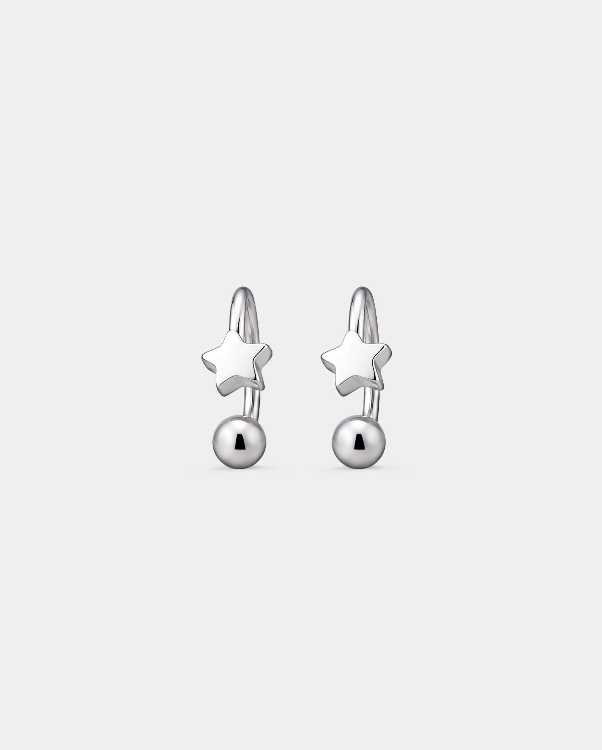 2PCS Star & Ball Lip Stud Set