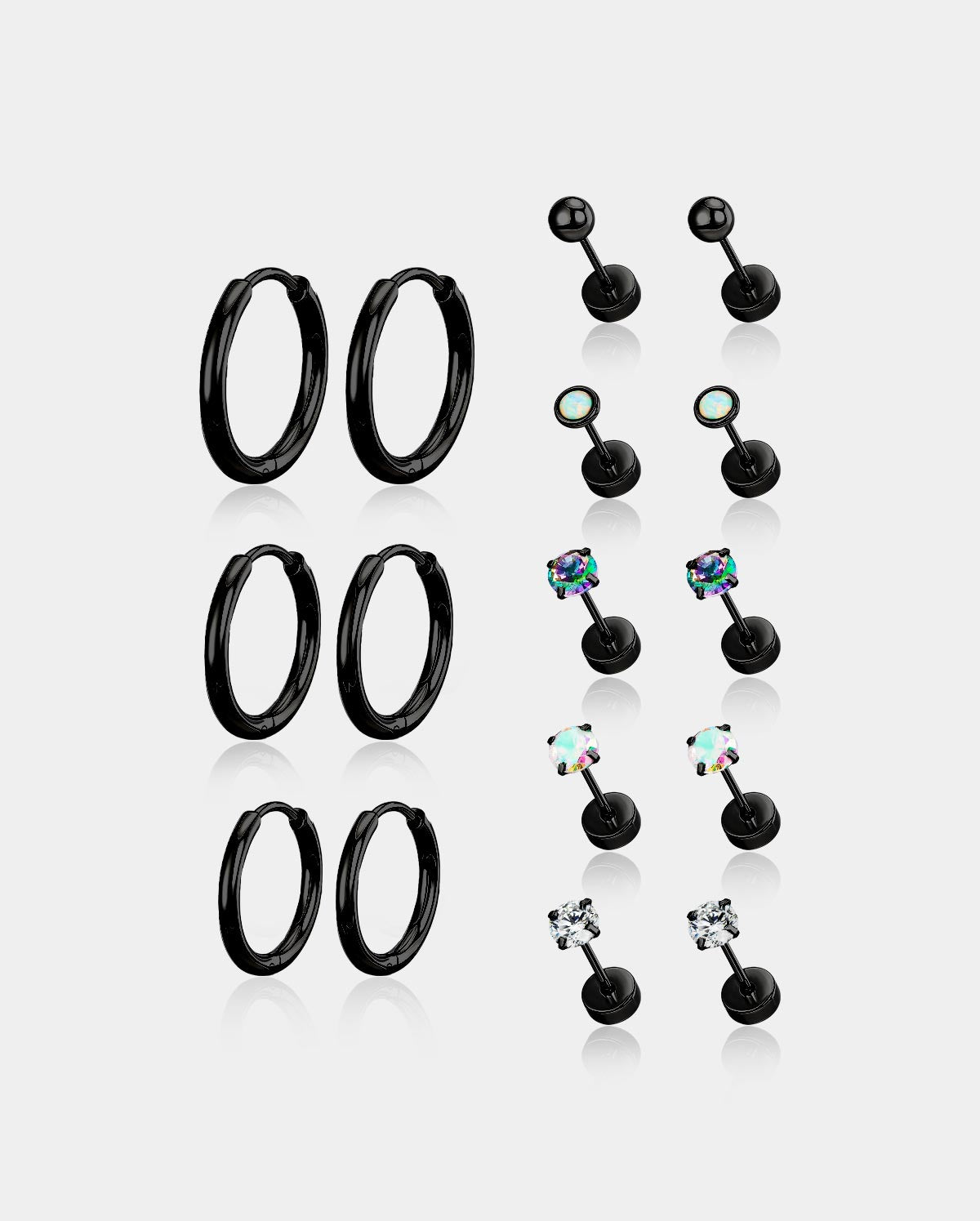 black earring hoop