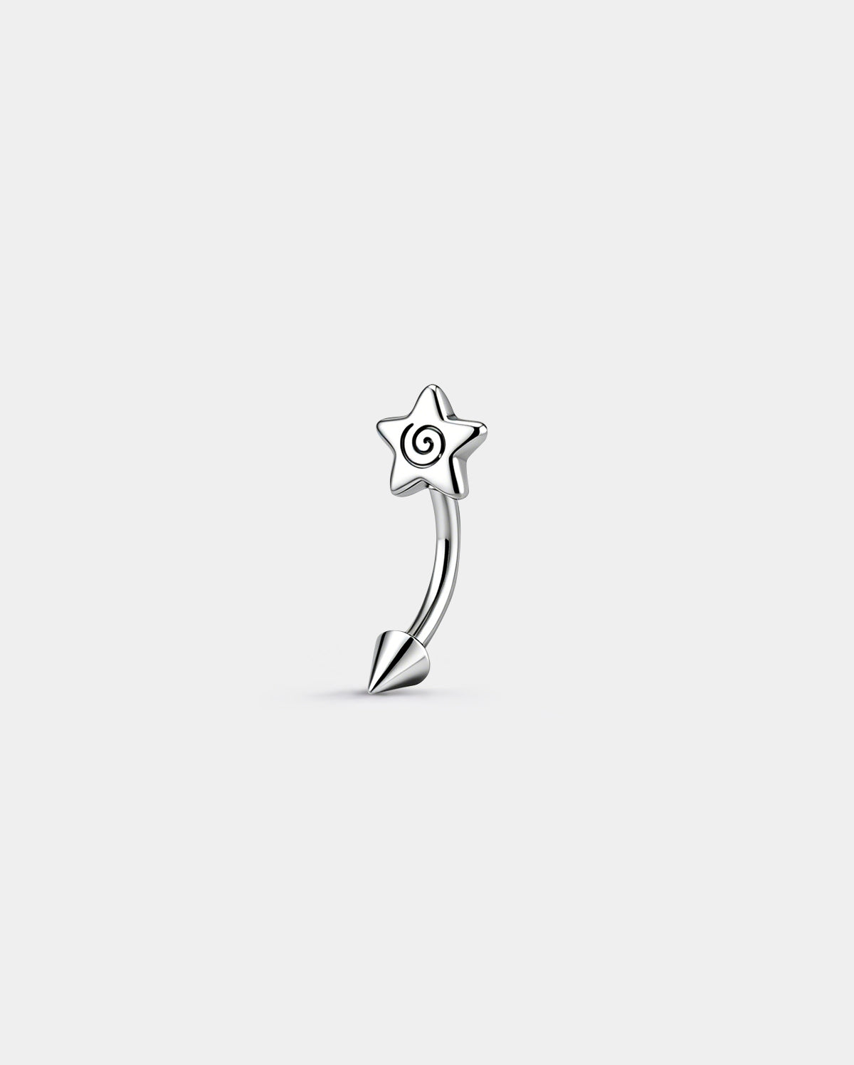 spiral star eyebrow ring