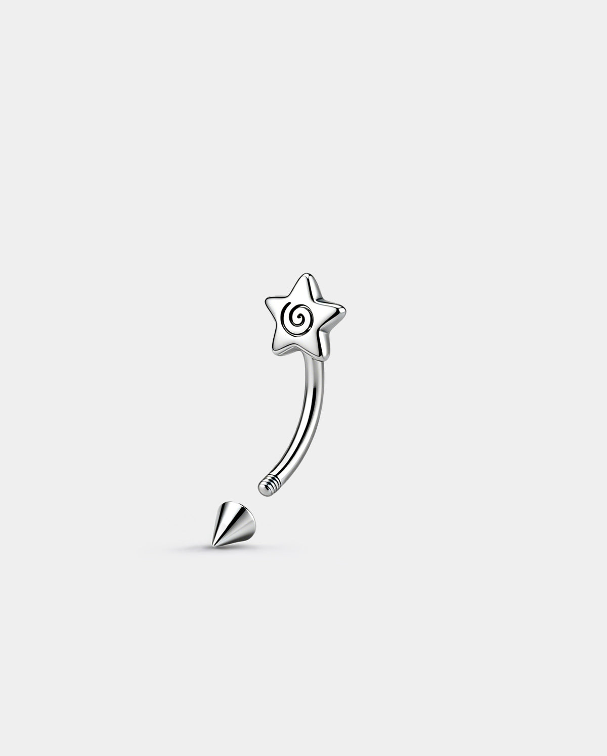 Spiral Star Eyebrow Stud