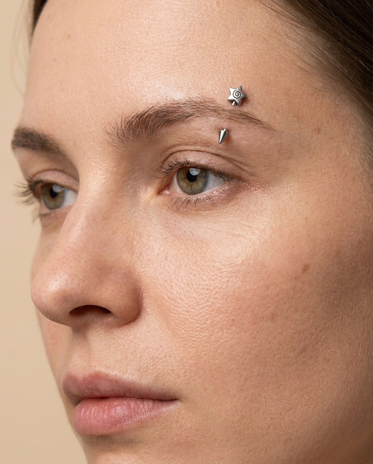 Spiral Star Eyebrow Stud