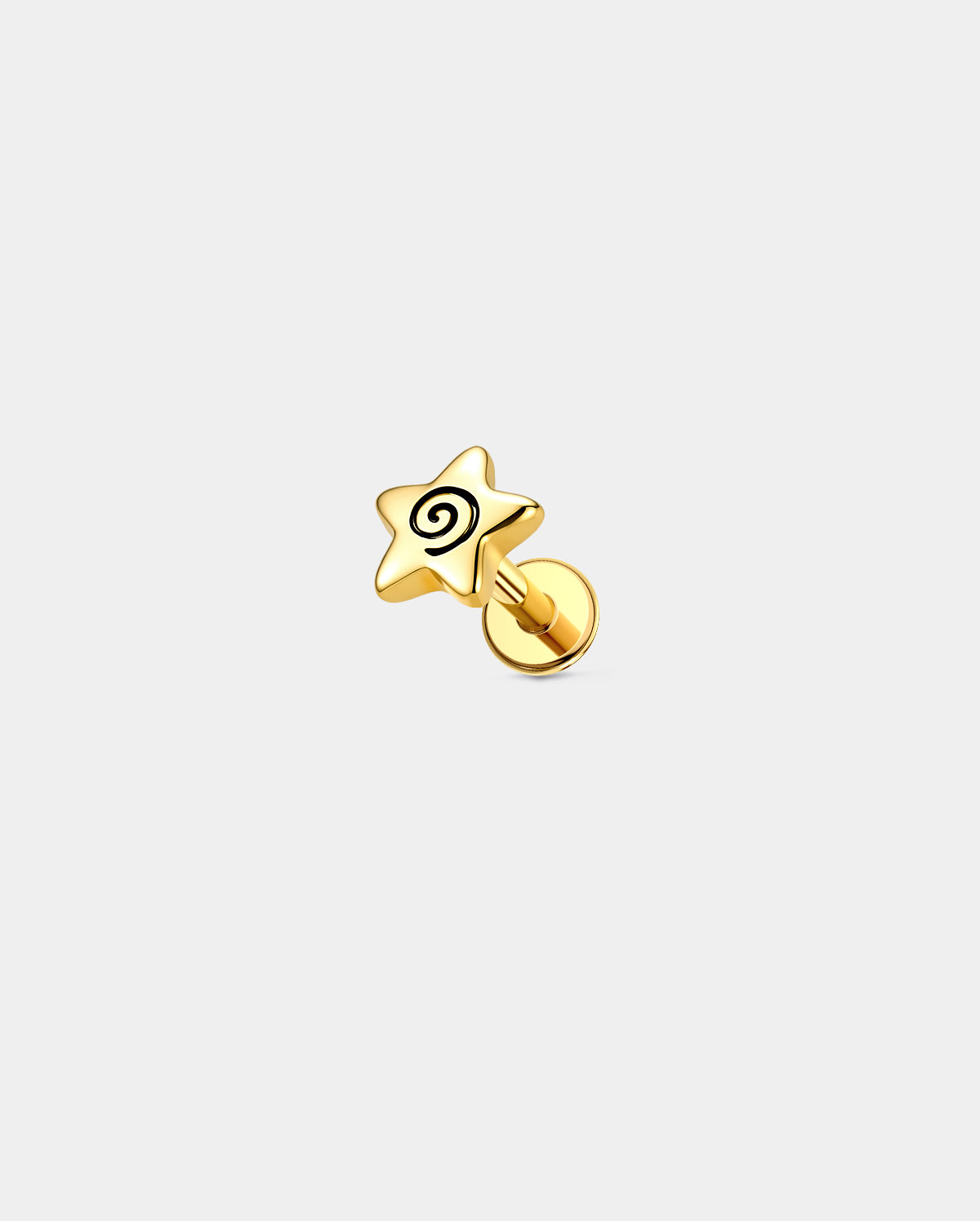 Spiral Star Internally Threaded Cartilage Stud