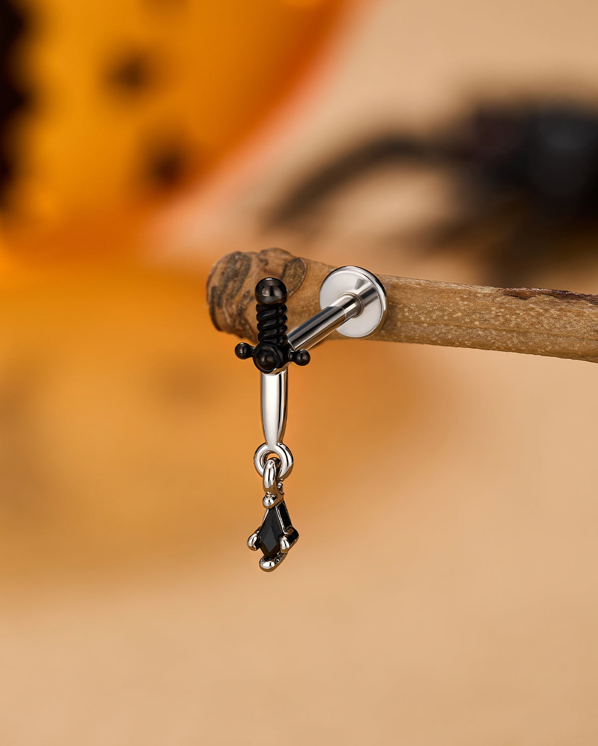 16g Sword cartilage stud 