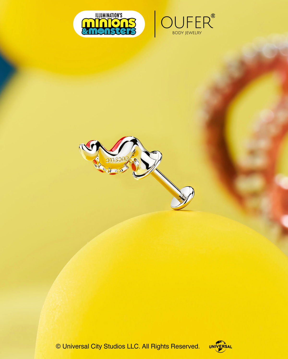 MINIONS × OUFER HOWARD Octopus Tentacle Vertical Helix Stud