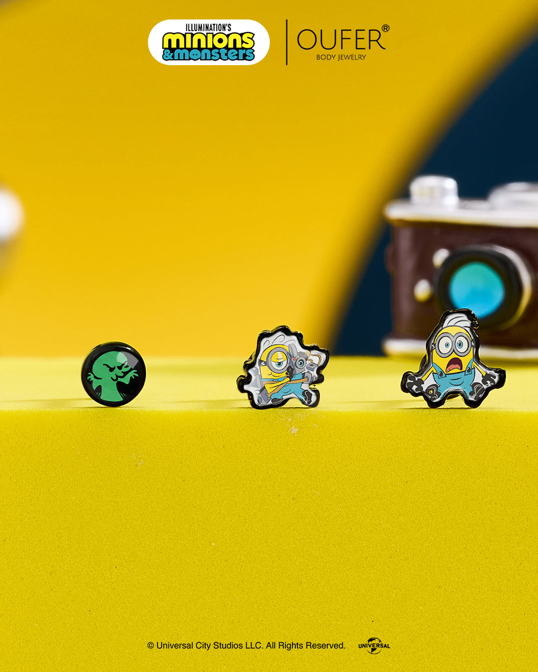 MINIONS × OUFER James & Henry & Goomi Cartilage Stud Set