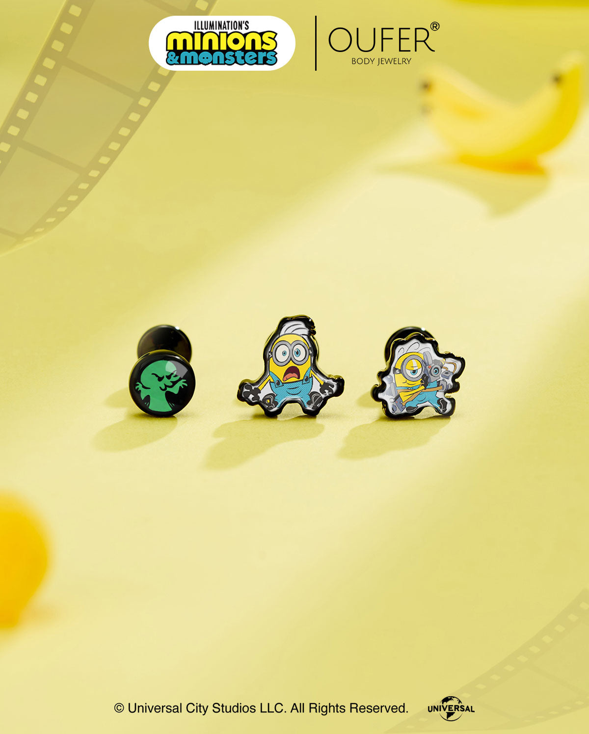 minions cartilage stud 
