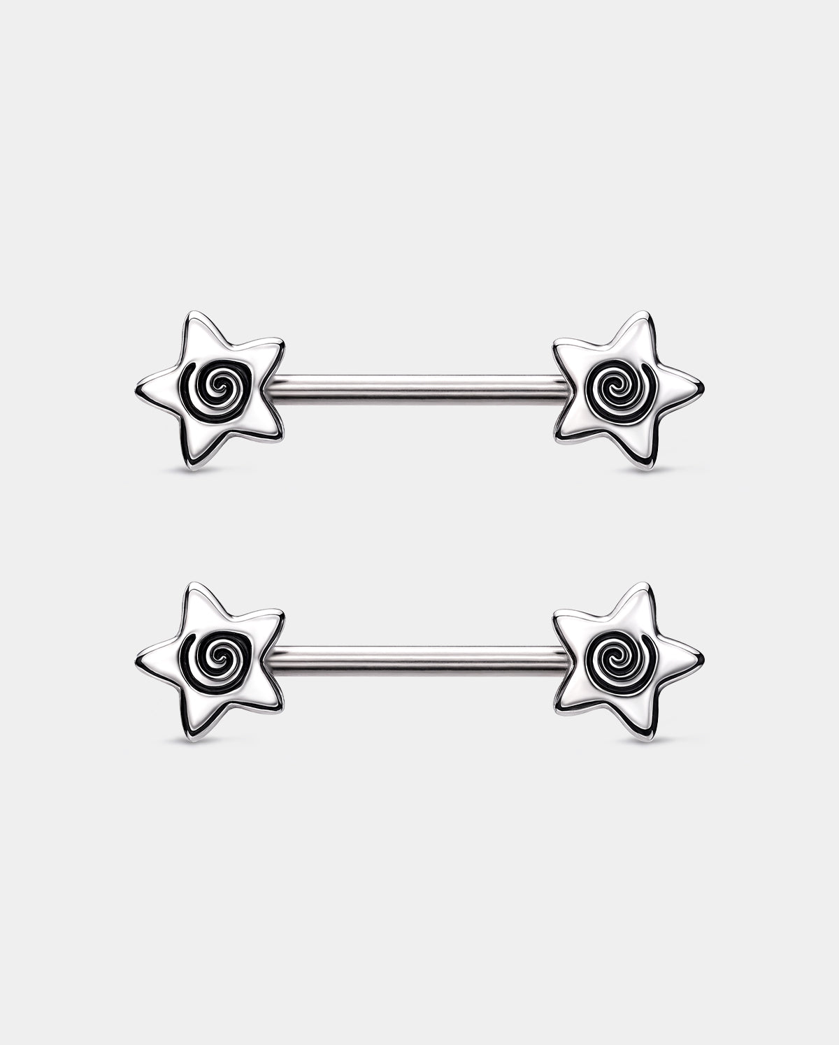 Spiral Star Nipple Barbells