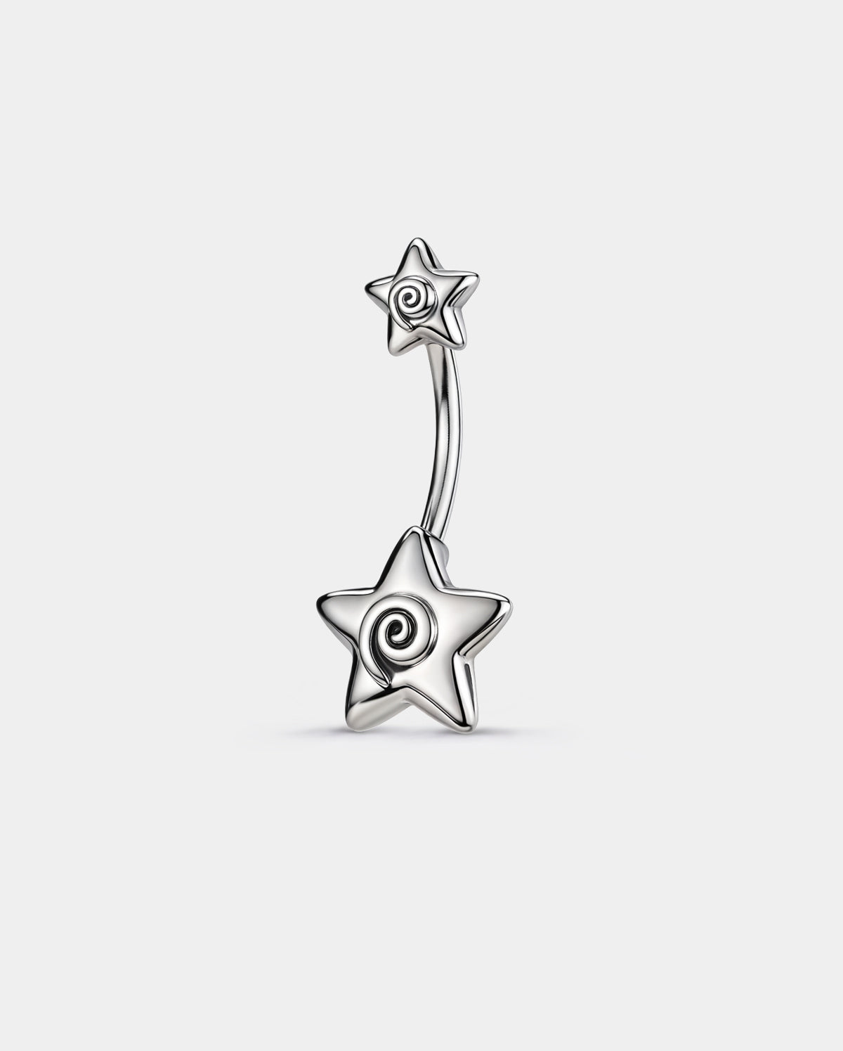 Spiral Star Belly Button Ring