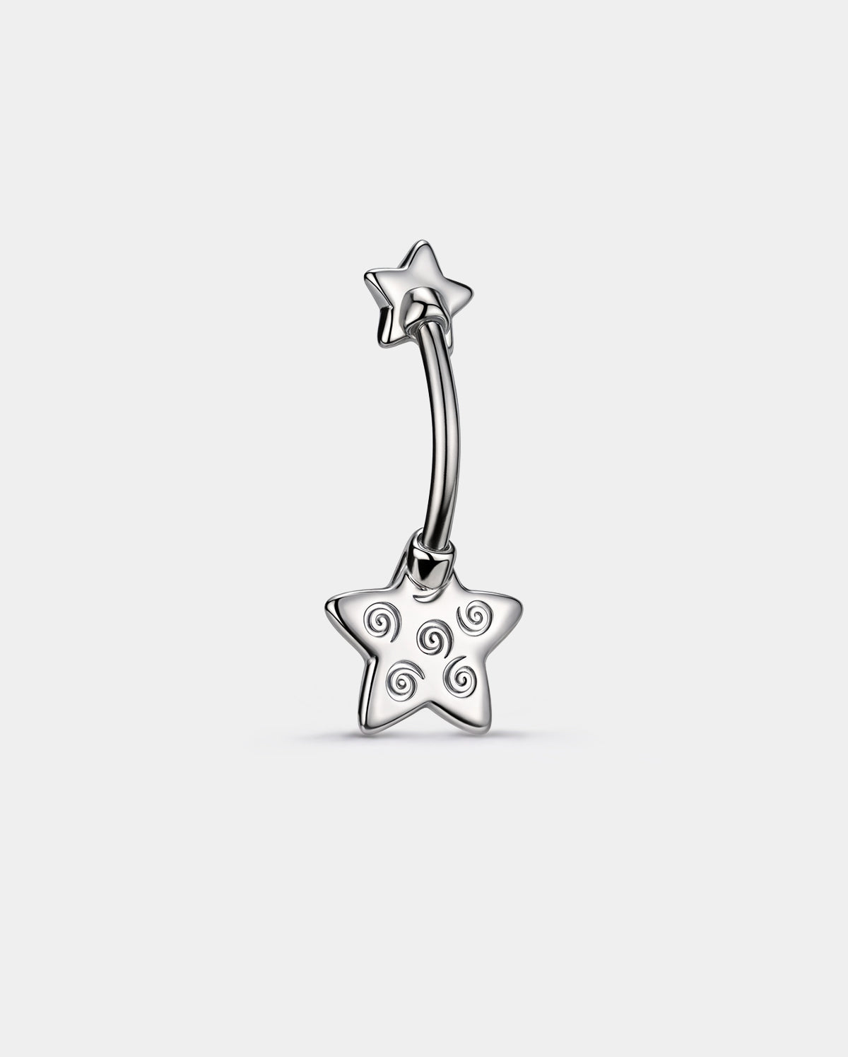 Spiral Star Belly Button Ring