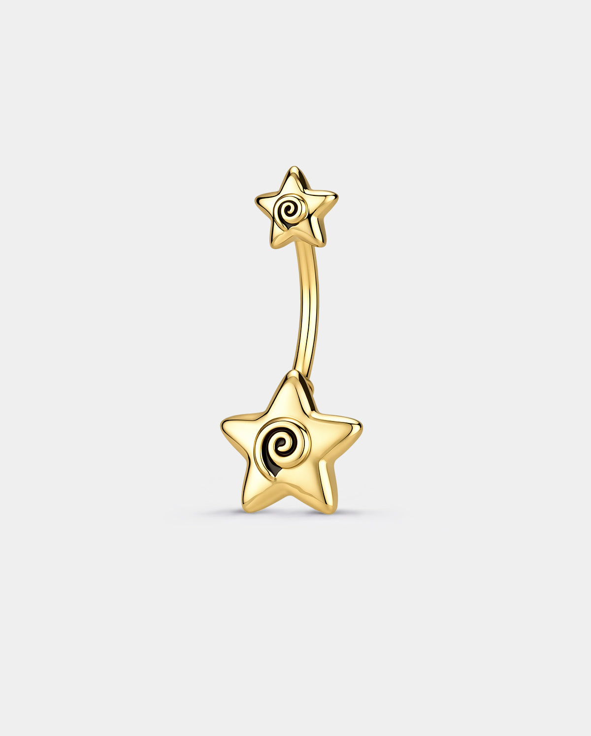 Spiral Star Belly Button Ring