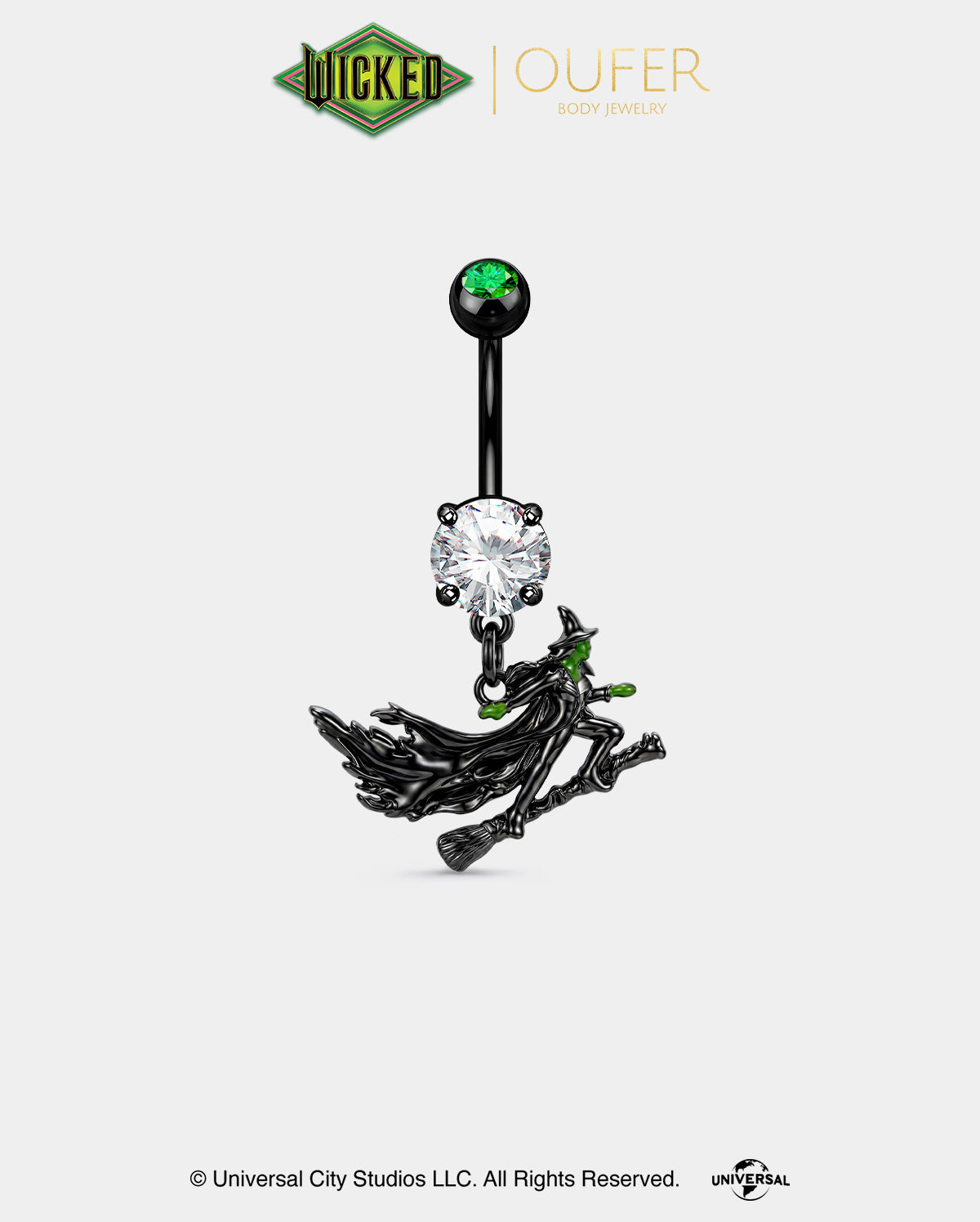 WICKED x OUFER Flying CZ Dangle Belly Ring