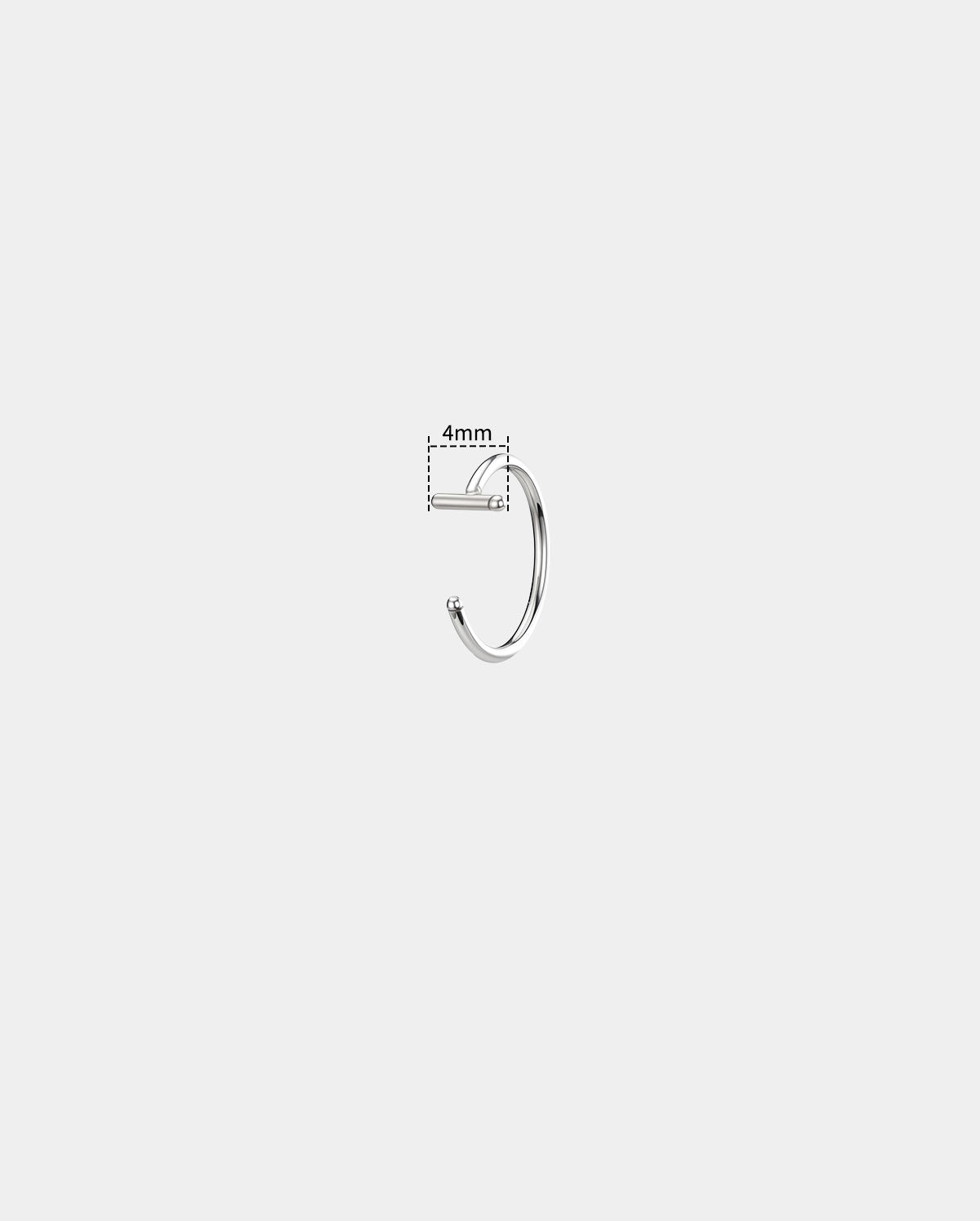 18G titanio nariz aro nariz anillo espárragos