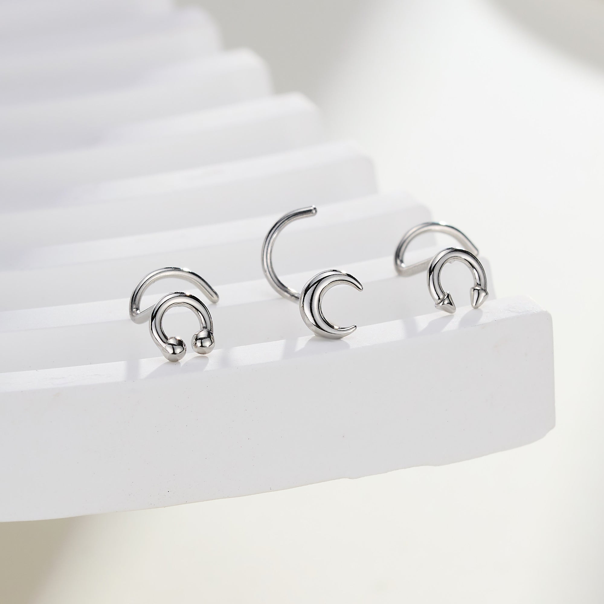 titanium screw nose stud 