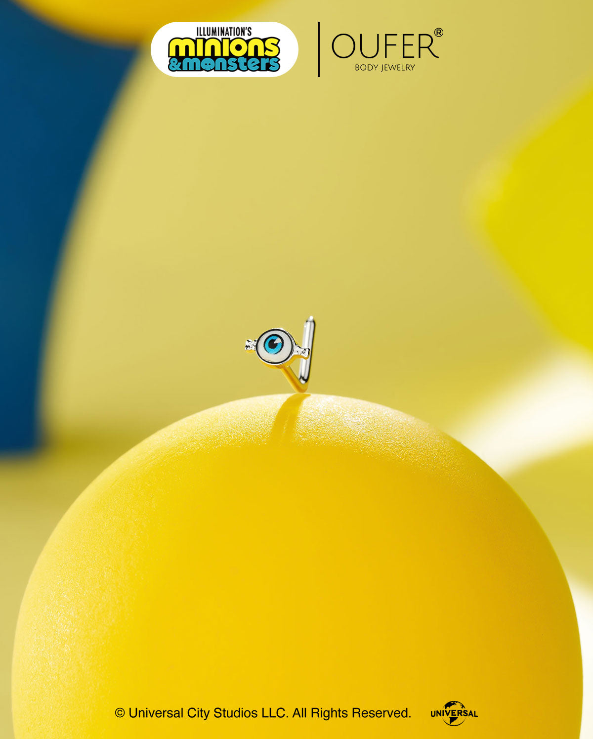 MINIONS × OUFER Eye Series 3PCS Nose Stud Set