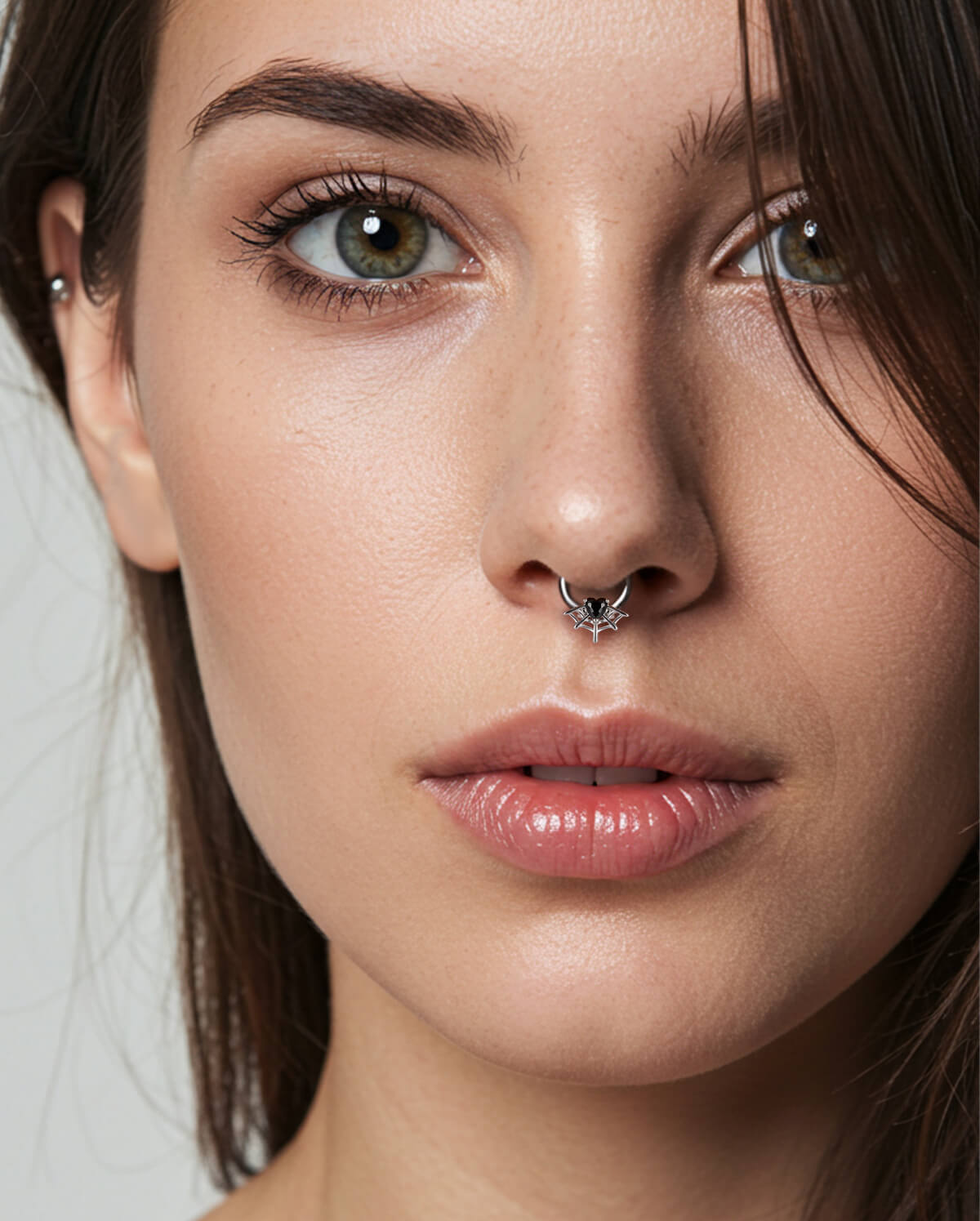 spider web daith septum ring 