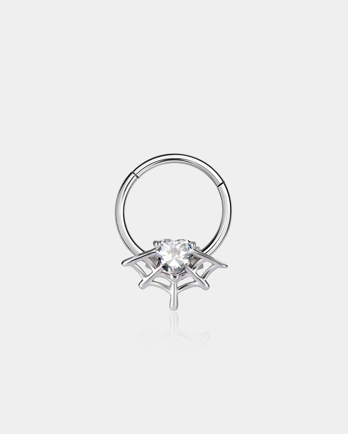 spider web daith septum ring 