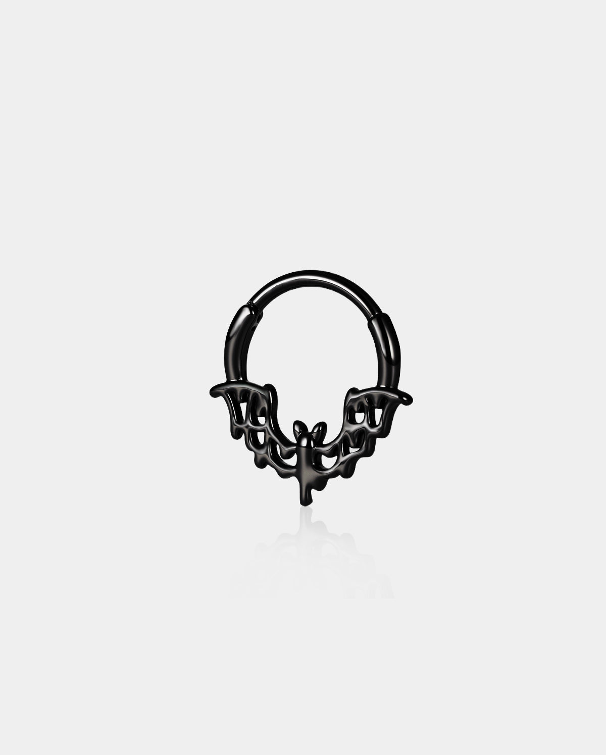 oufer black bat septum ring 