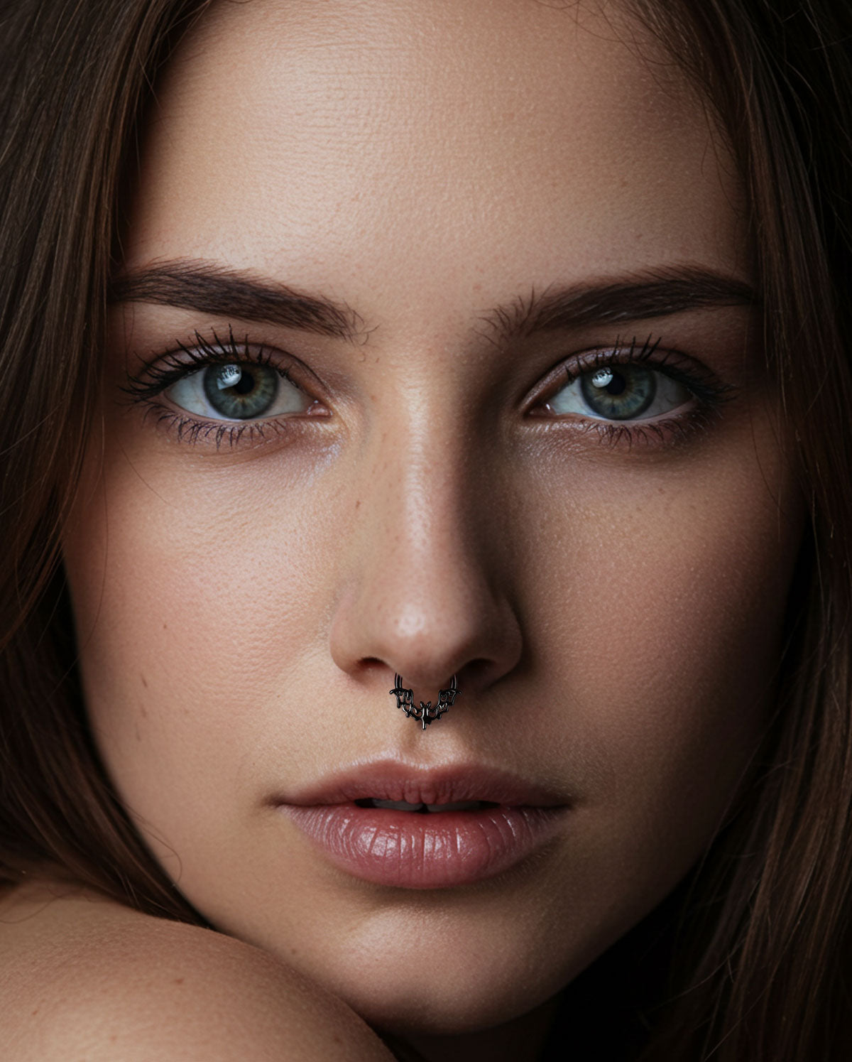 black bat septum piercing