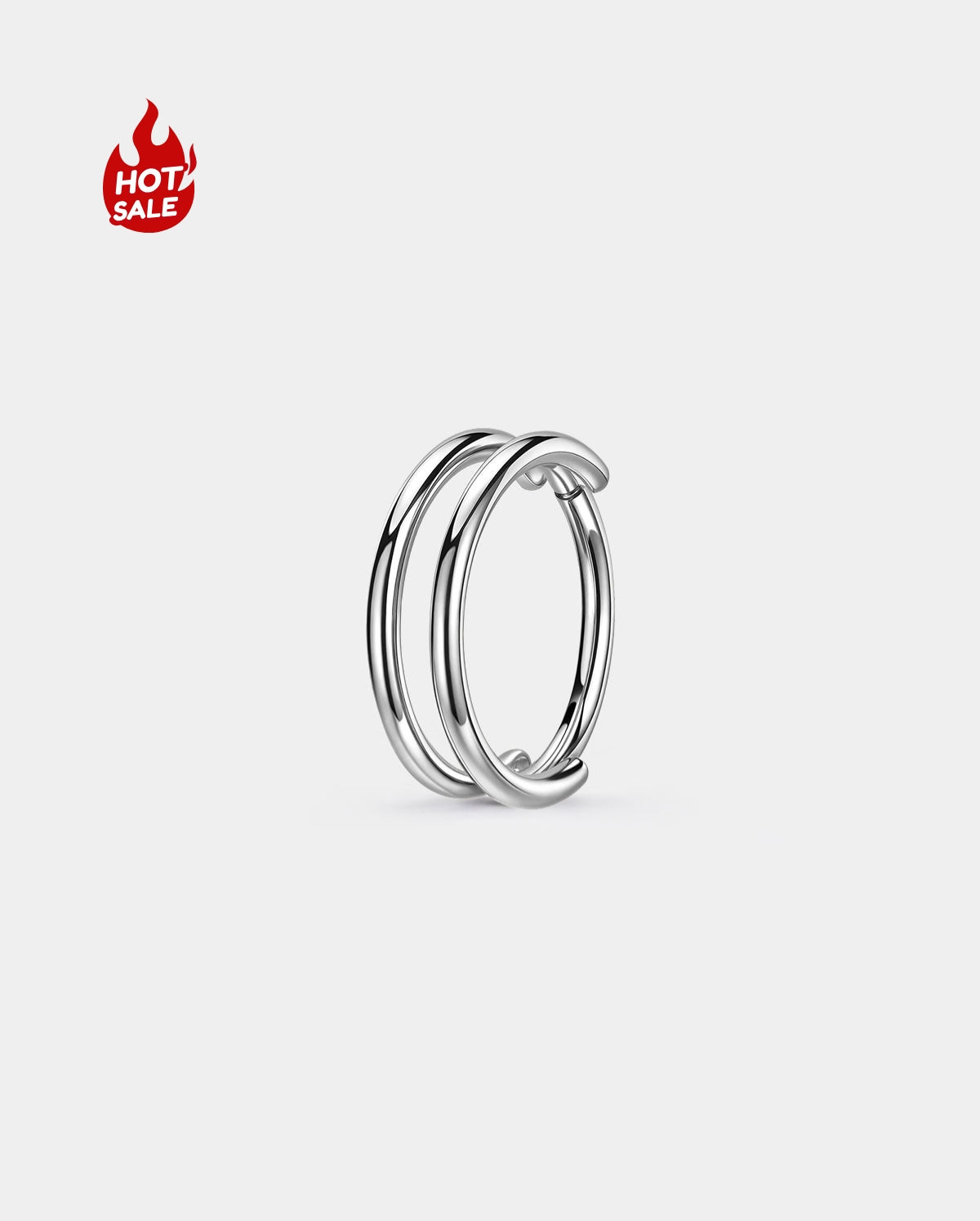 Parallel Double Hoop Nose Ring