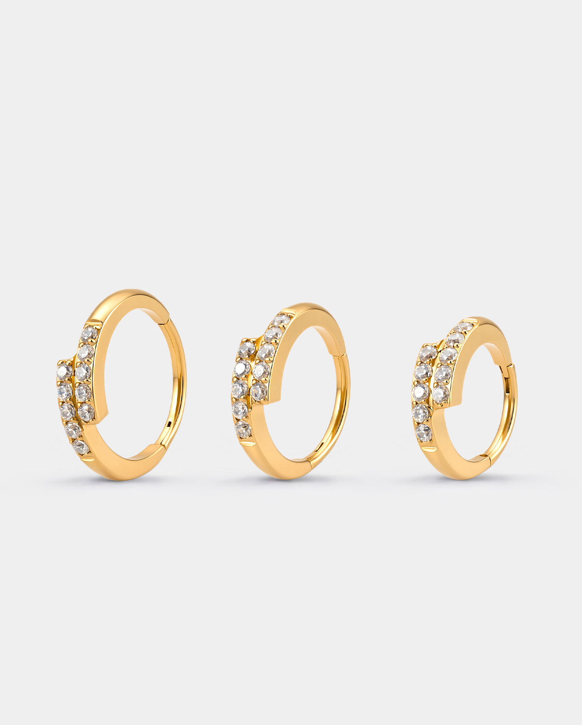 Offset CZ Splice Segment Nose Ring