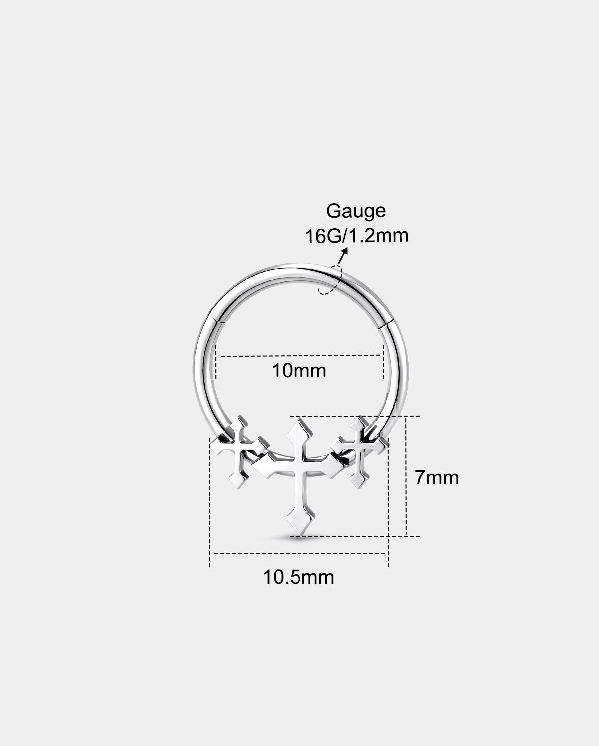 Triple Cross Septum Segment Ring