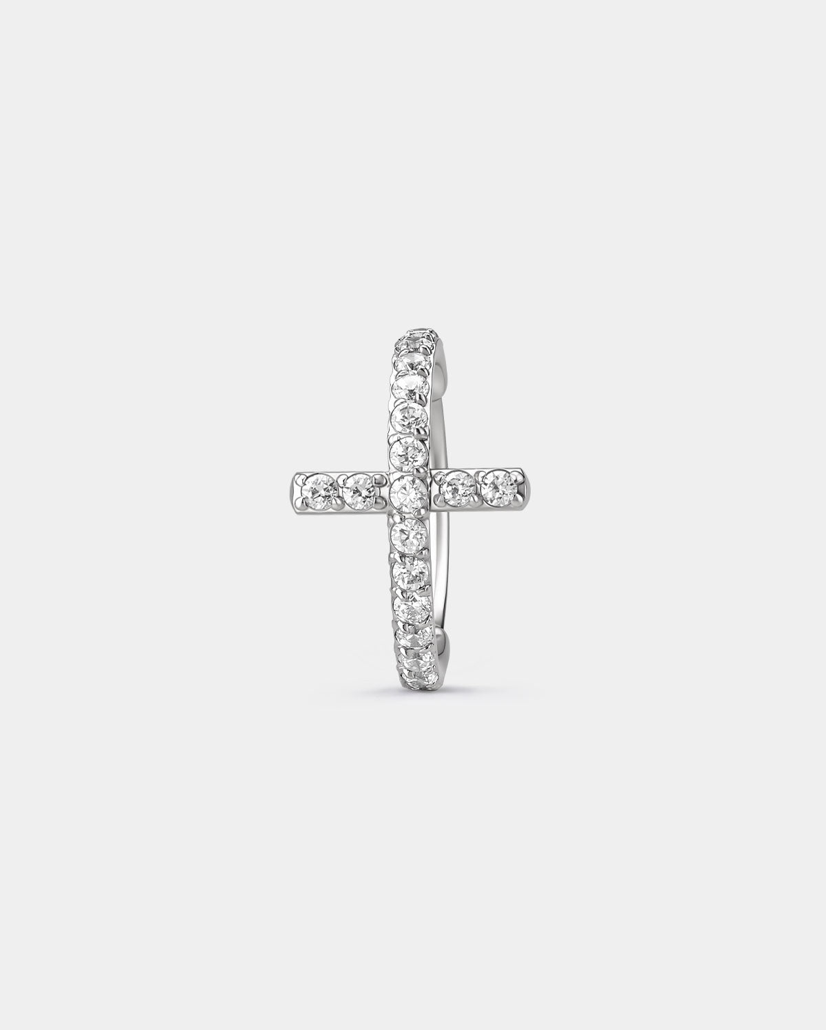 Cross CZ Segment Nose Ring