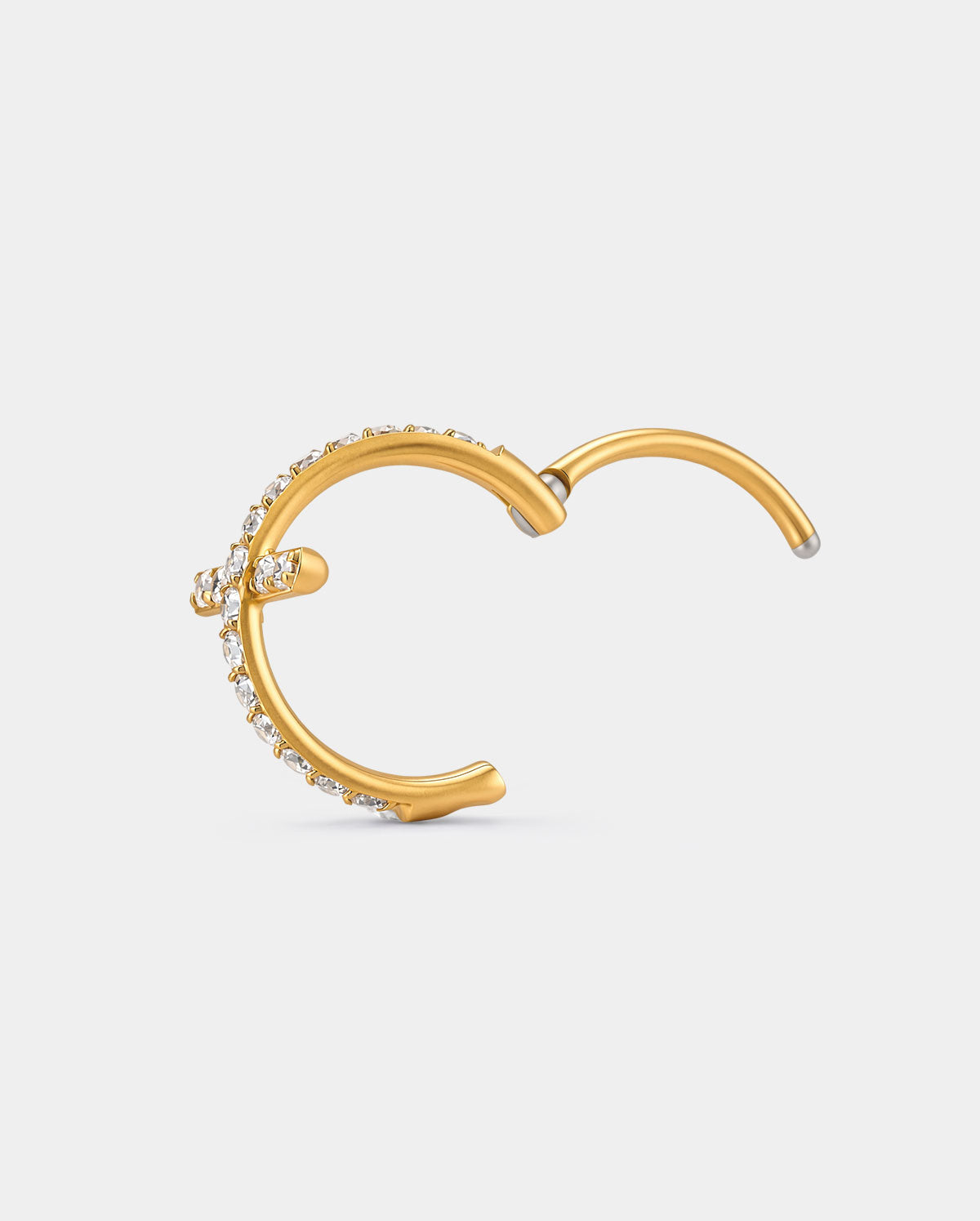 hinged cross nose ring