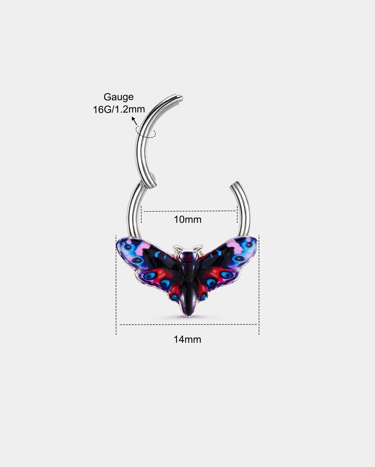 Gradient Moth Segment Septum Ring