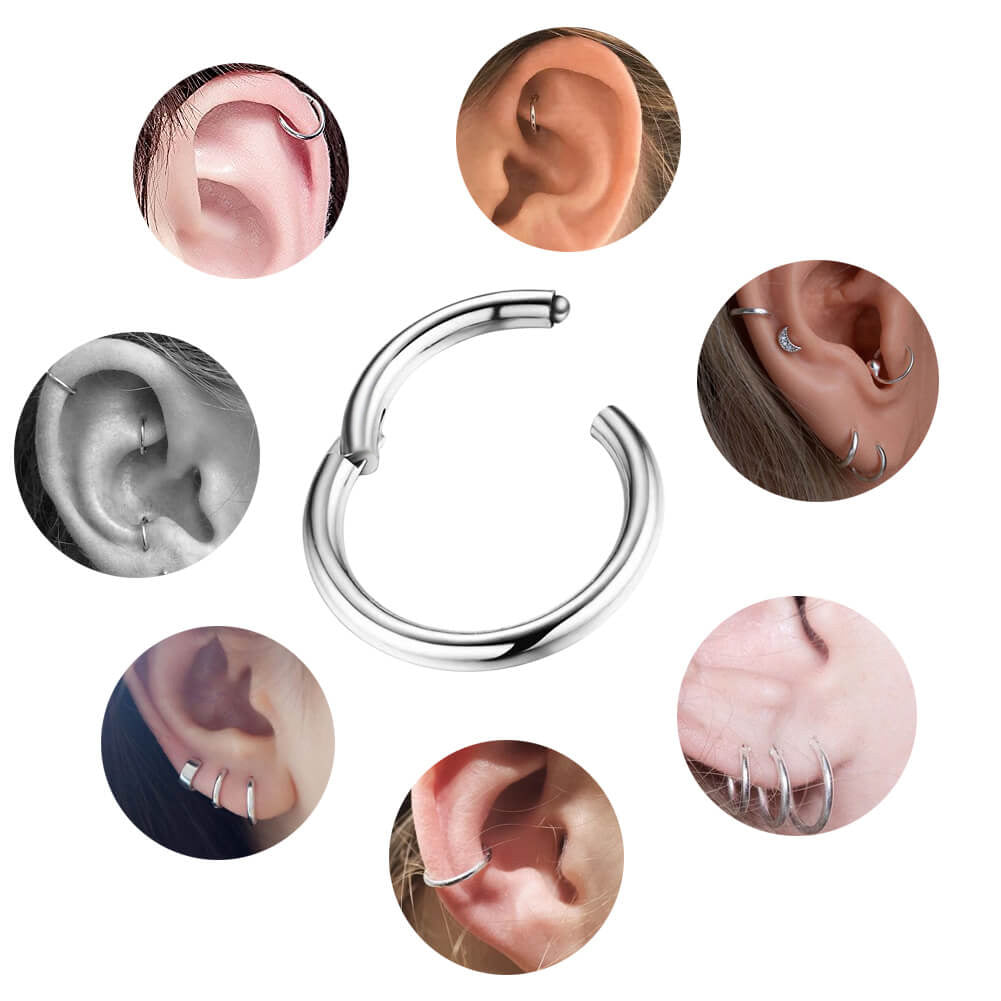 20G Minimalist Hinged Segment Nose Hoop