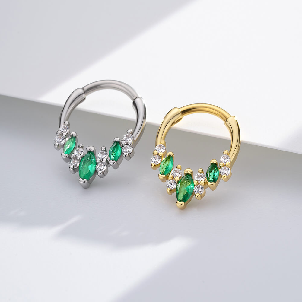 emerald septum ring
